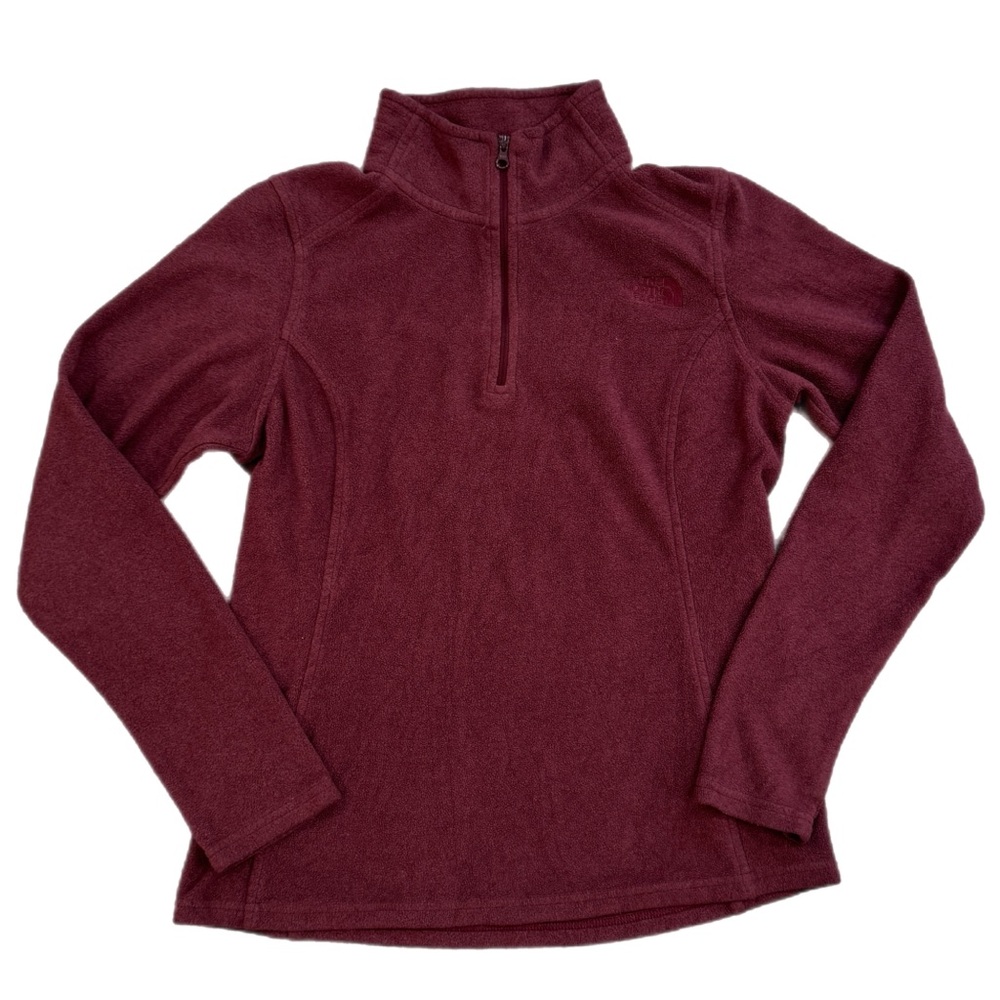 The North Face Glacier Fleece Quarter Zip Lightweight Burgundy Red Women's Small
